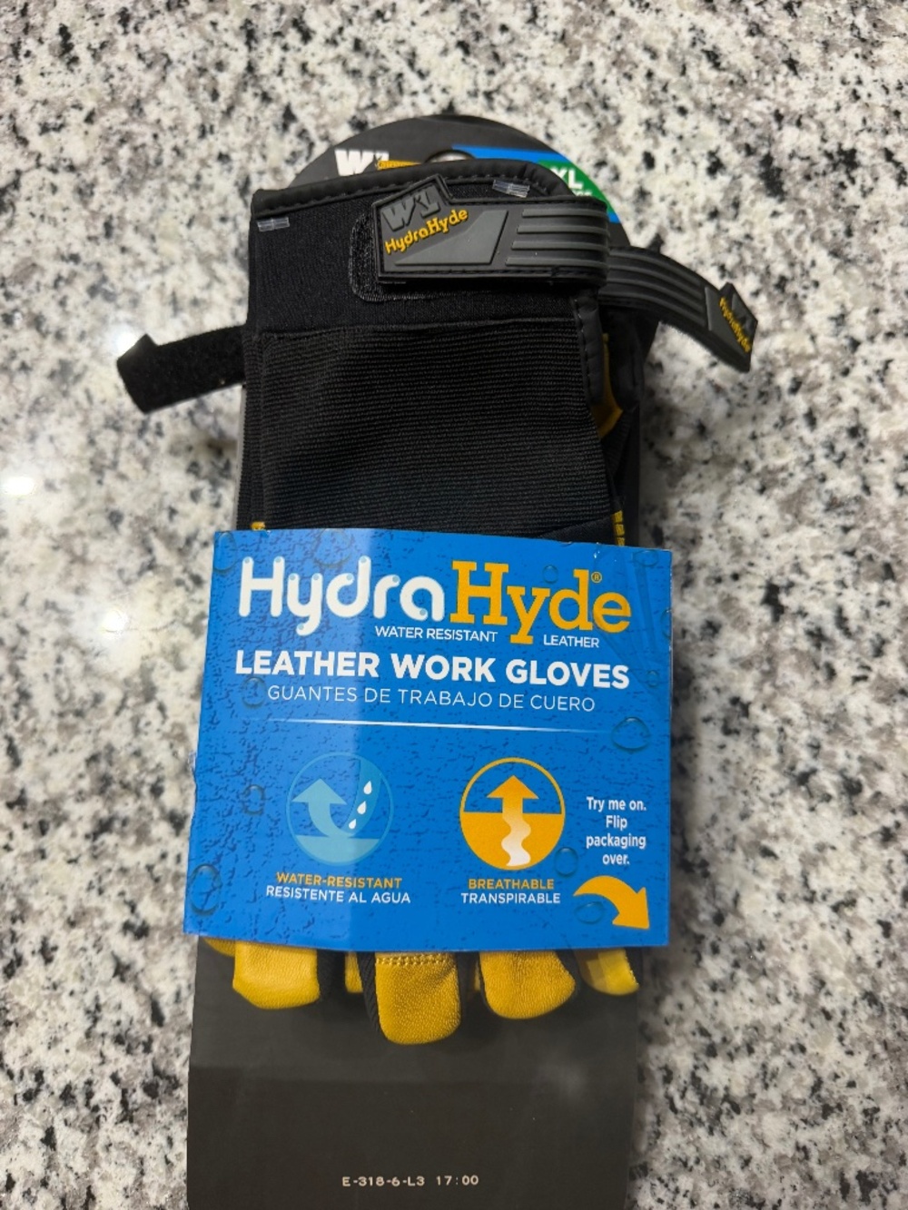 Leather gloves qty 3 size XL